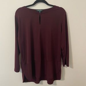 Maroon Ralph Lauren top 1X